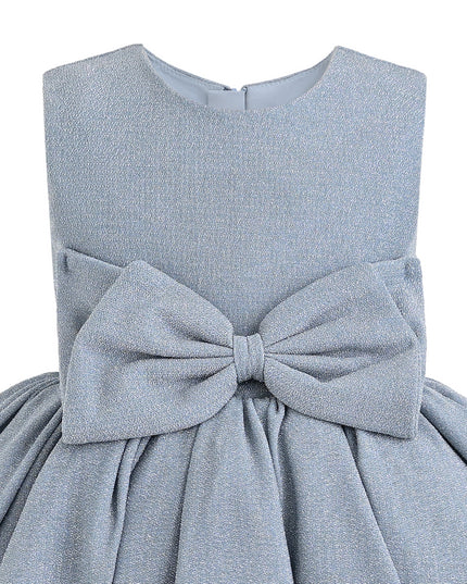 kids atelier tulleen blue Isalyn Glitter Bow Dress