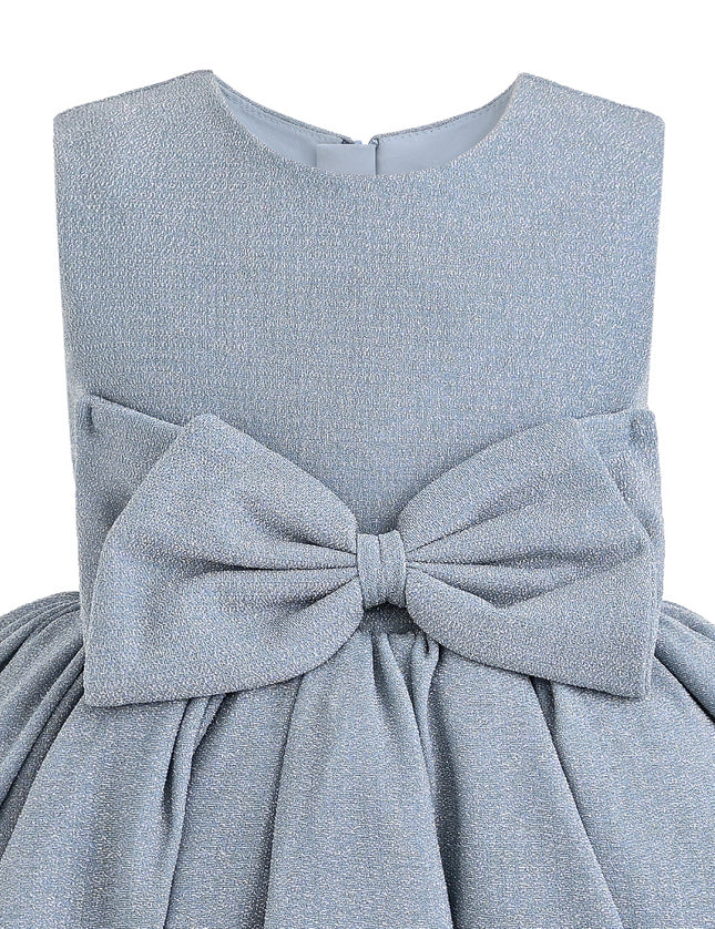 kids atelier tulleen blue Isalyn Glitter Bow Dress
