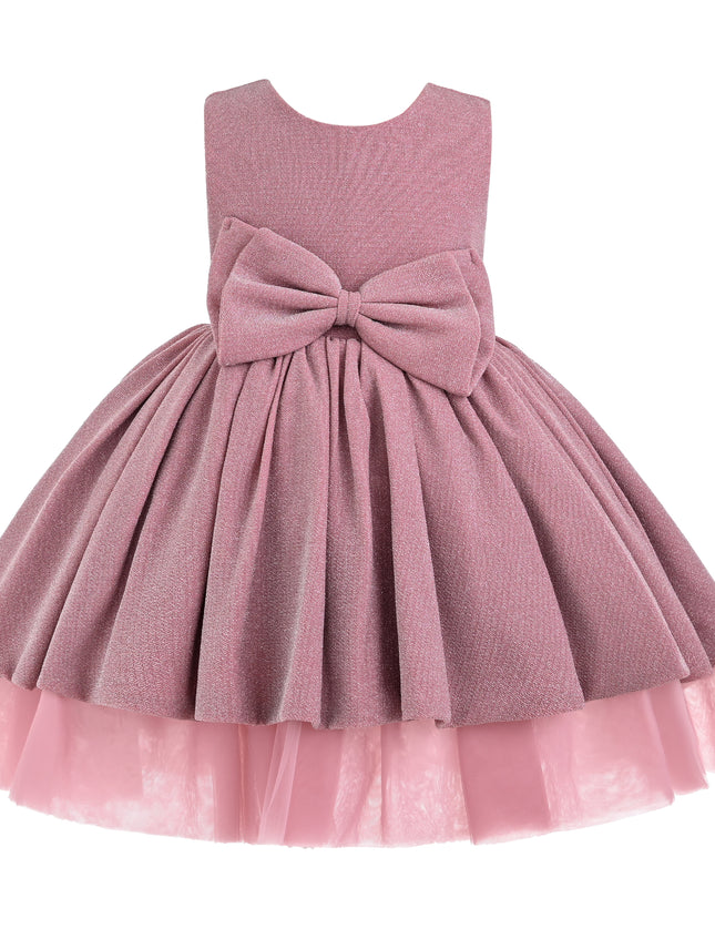kids atelier tulleen Pink Isalyn Glitter Bow Dress