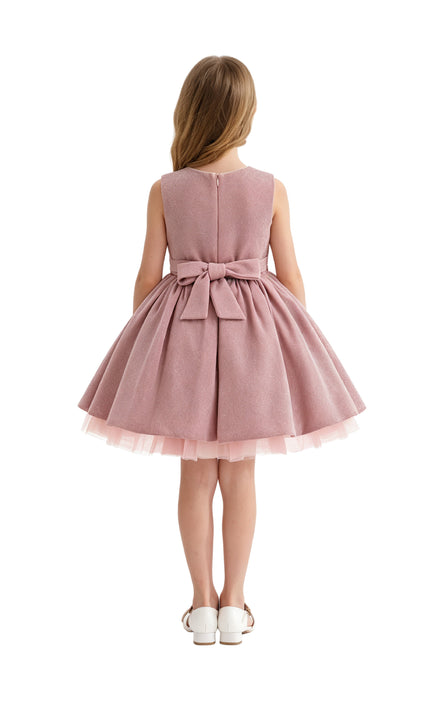 kids atelier tulleen Pink Isalyn Glitter Bow Dress