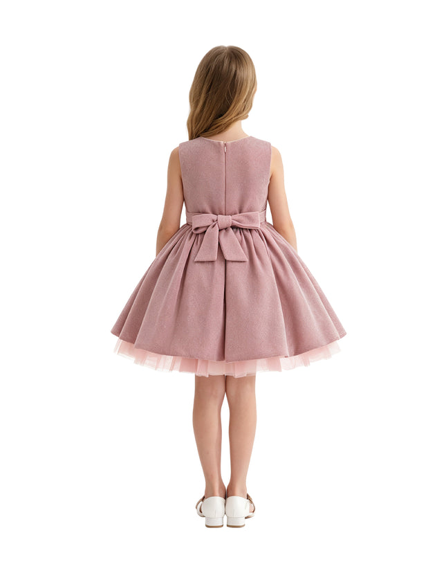 kids atelier tulleen Pink Isalyn Glitter Bow Dress