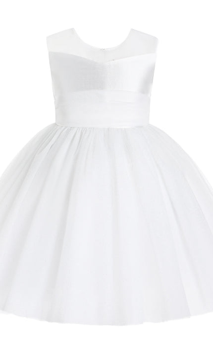 kids atelier tulleen White Hazel Tulle Party Dress