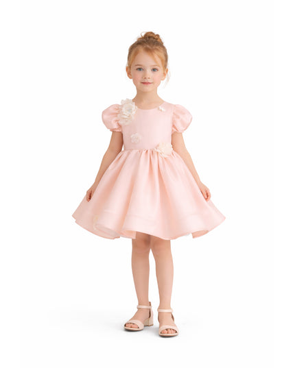 kids atelier tulleen Pink Anabelle Floral Dress