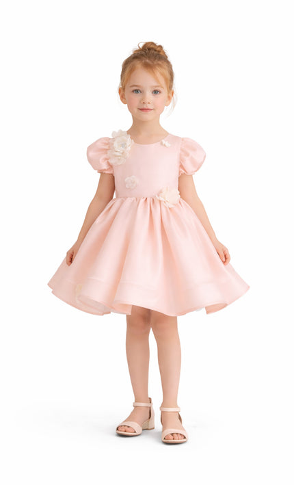 kids atelier tulleen Pink Anabelle Floral Dress
