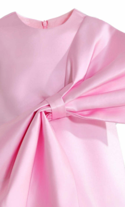 kids atelier tulleen Pink Dahlielle Satin Bow Dress