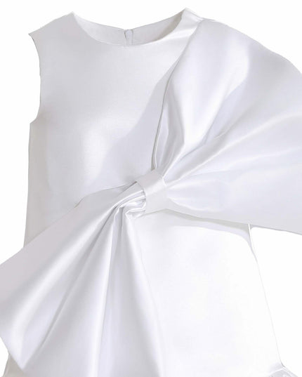 kids atelier tulleen White Dahlielle Satin Bow Dress