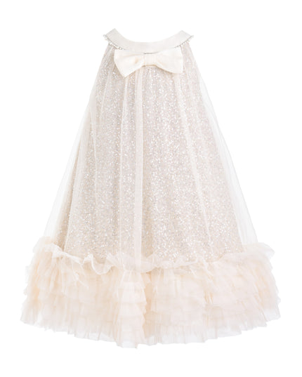 kids atelier tulleen Beige Tansy Petal Cascade Dress