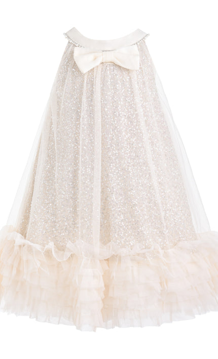 kids atelier tulleen Beige Tansy Petal Cascade Dress