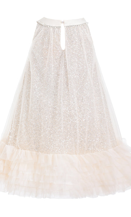 kids atelier tulleen Beige Tansy Petal Cascade Dress