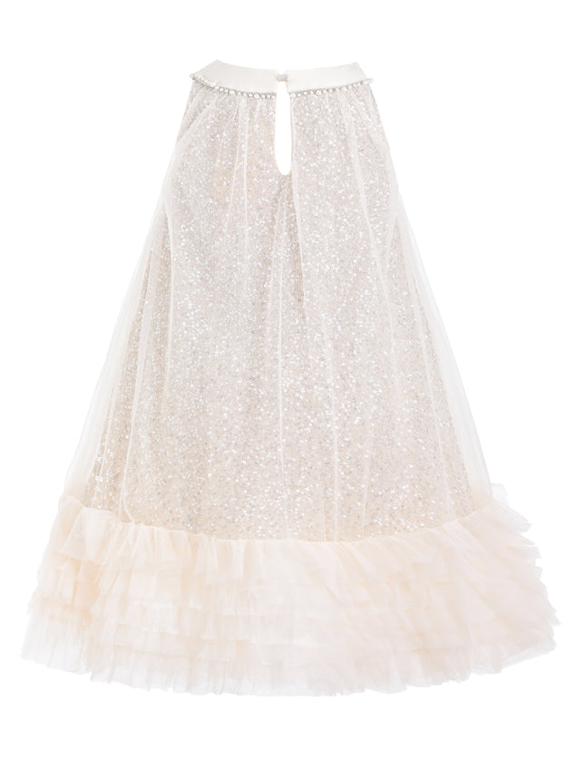 kids atelier tulleen Beige Tansy Petal Cascade Dress