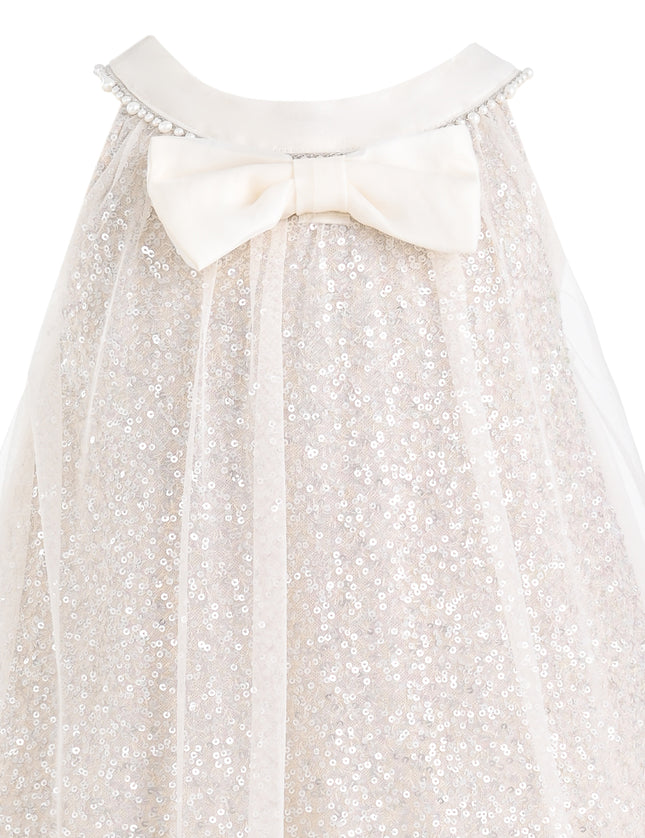 kids atelier tulleen Beige Tansy Petal Cascade Dress