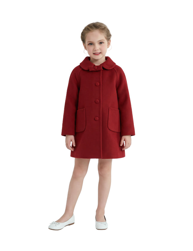 kids atelier tulleen Red Winter Bow Coat