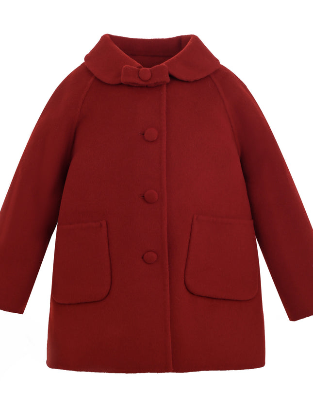 kids atelier tulleen Red Winter Bow Coat