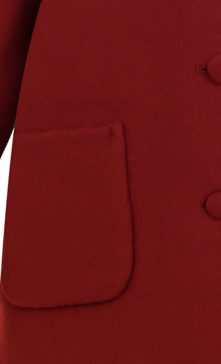 kids atelier tulleen Red Winter Bow Coat