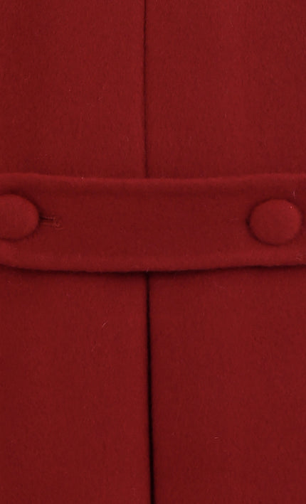 kids atelier tulleen Red Winter Bow Coat