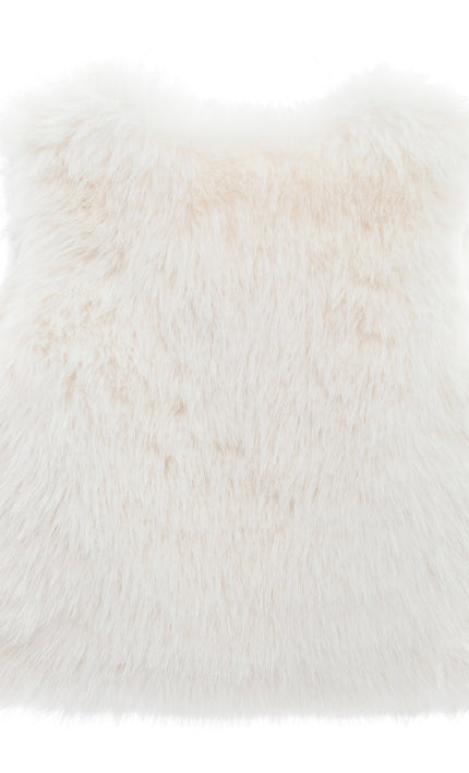 kids atelier tulleen Ivory Faux Fur Chic Vest