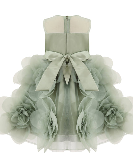 kids atelier tulleen Green Briellea Embellished Sleeveless Dress
