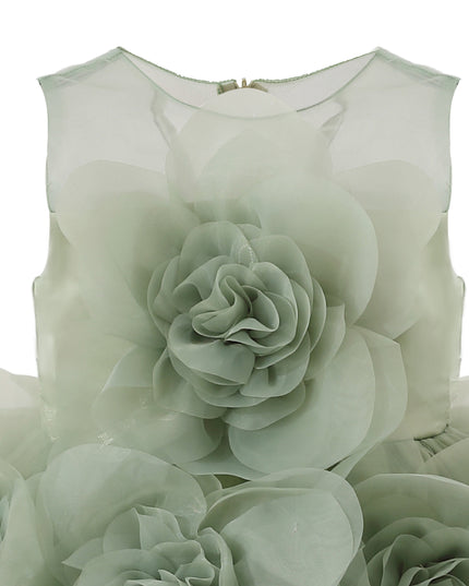 kids atelier tulleen Green Briellea Embellished Sleeveless Dress