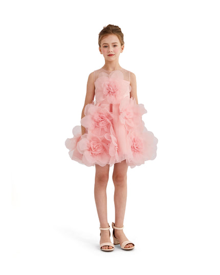 kids atelier tulleen Rose Briellea Embellished Sleeveless Dress