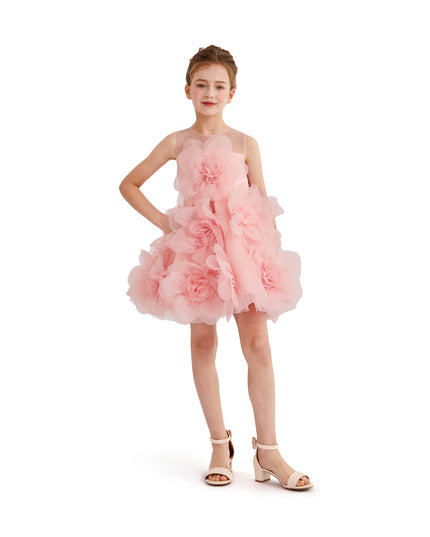 kids atelier tulleen Rose Briellea Embellished Sleeveless Dress