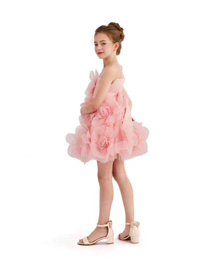 kids atelier tulleen Rose Briellea Embellished Sleeveless Dress
