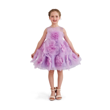 kids atelier tulleen Purple Briellea Embellished Sleeveless Dress