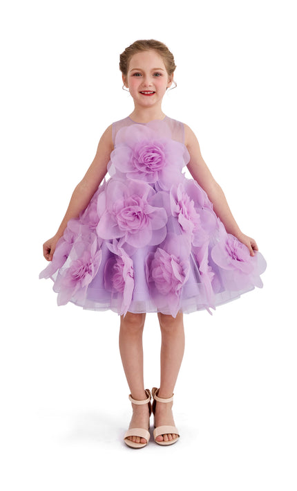kids atelier tulleen Purple Briellea Embellished Sleeveless Dress