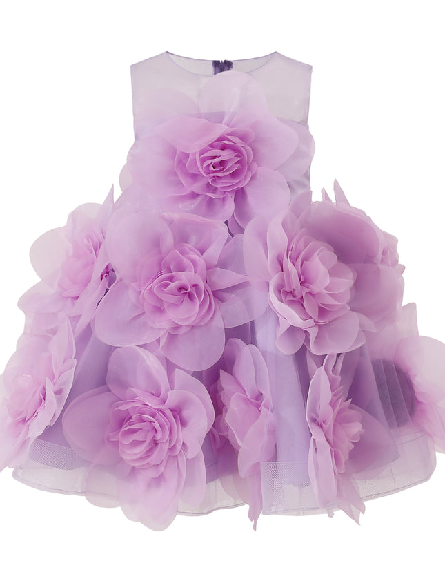 kids atelier tulleen Purple Briellea Embellished Sleeveless Dress