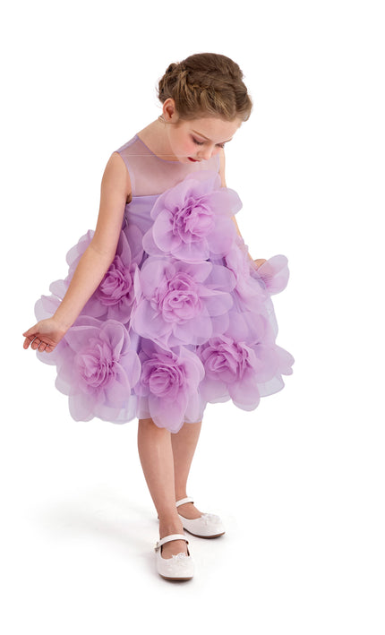 kids atelier tulleen Purple Briellea Embellished Sleeveless Dress
