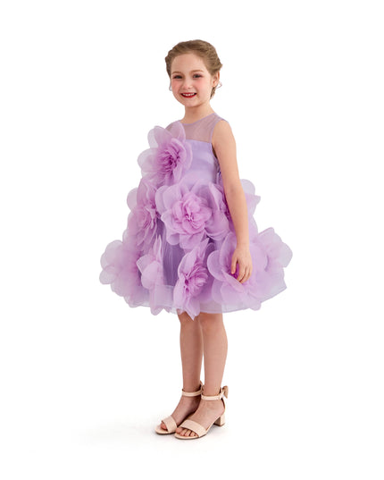 kids atelier tulleen Purple Briellea Embellished Sleeveless Dress