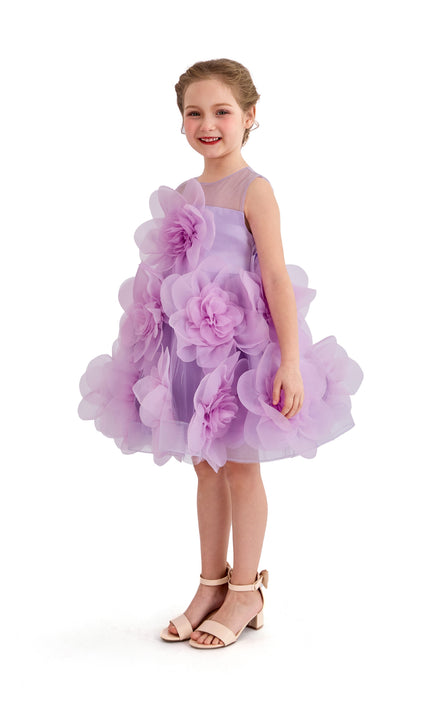 kids atelier tulleen Purple Briellea Embellished Sleeveless Dress
