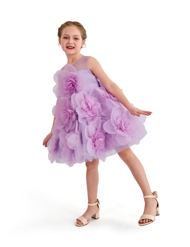 kids atelier tulleen Purple Briellea Embellished Sleeveless Dress