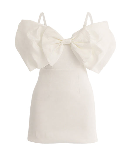 kids atelier tulleen White Bow Mini Dress