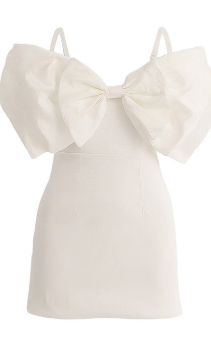 kids atelier tulleen White Bow Mini Dress