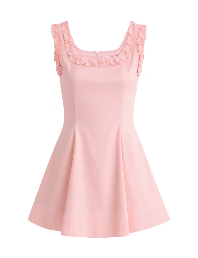 kids atelier tulleen Light Pink Ruffle Strap Dress