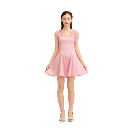 kids atelier tulleen Light Pink Ruffle Strap Dress