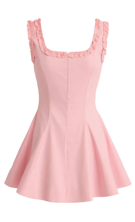 kids atelier tulleen Light Pink Ruffle Strap Dress