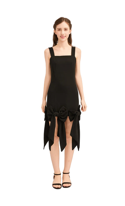 kids atelier tulleen Black Bow-Tail Dress