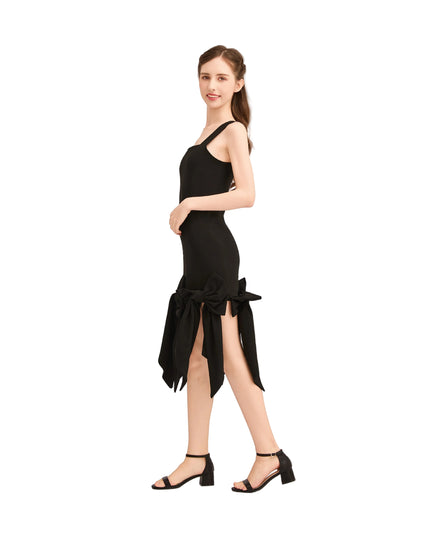 kids atelier tulleen Black Bow-Tail Dress
