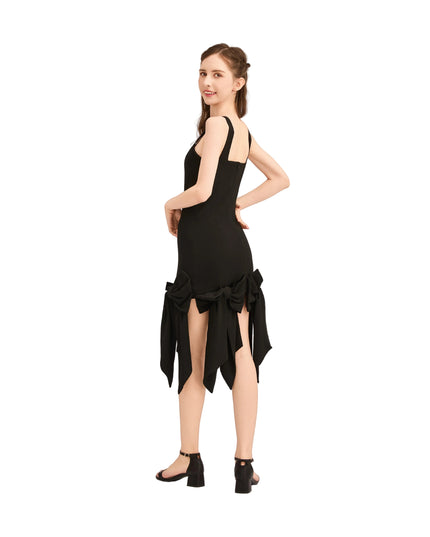 kids atelier tulleen Black Bow-Tail Dress