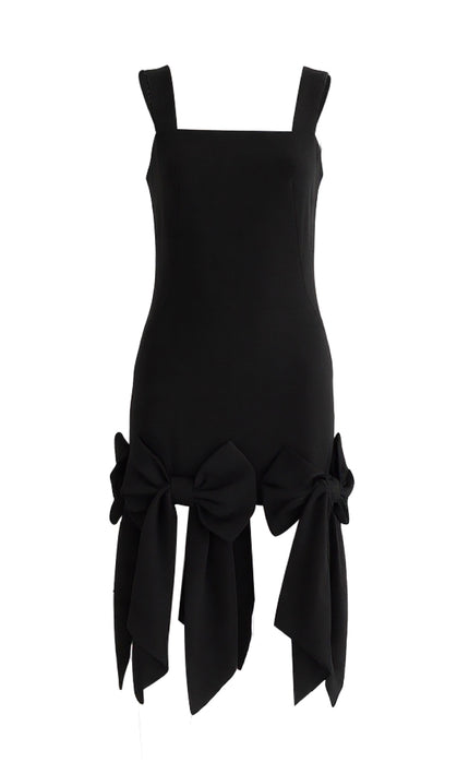 kids atelier tulleen Black Bow-Tail Dress