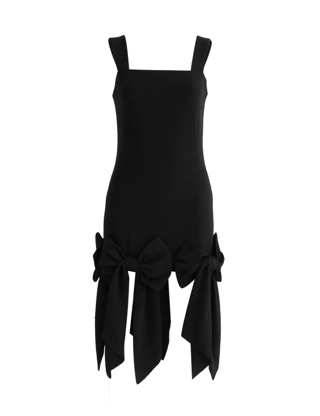 kids atelier tulleen Black Bow-Tail Dress