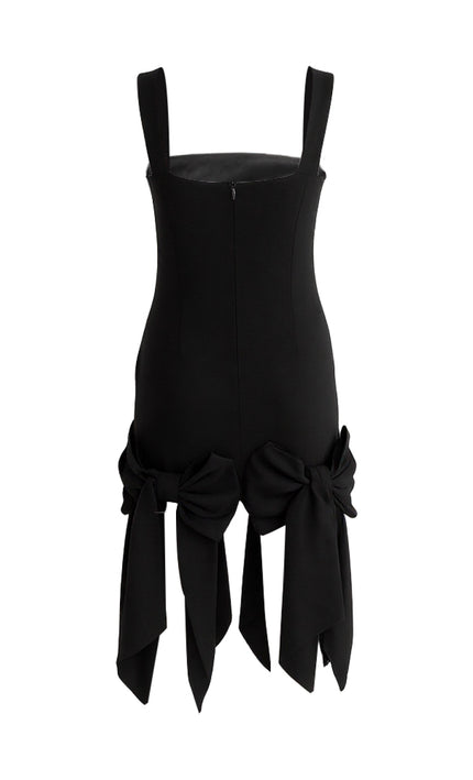kids atelier tulleen Black Bow-Tail Dress
