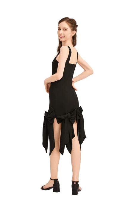 kids atelier tulleen Black Bow-Tail Dress