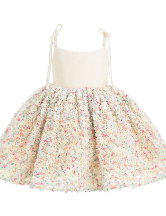 kids atelier tulleen Cream Fiorabelle Floral Petal Occasion Dress