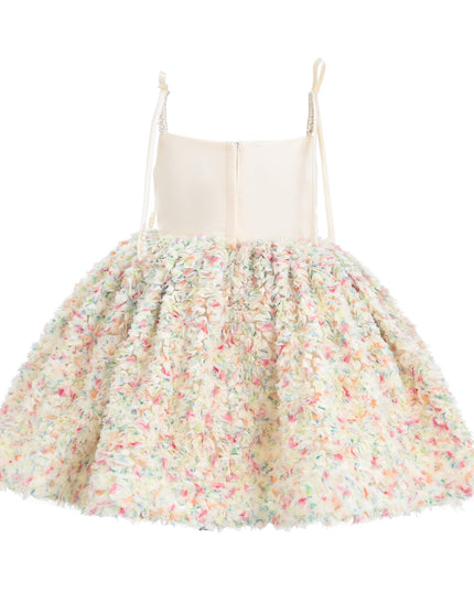 kids atelier tulleen Cream Fiorabelle Floral Petal Occasion Dress