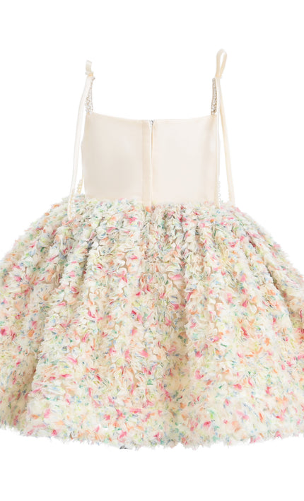 kids atelier tulleen Cream Fiorabelle Floral Petal Occasion Dress