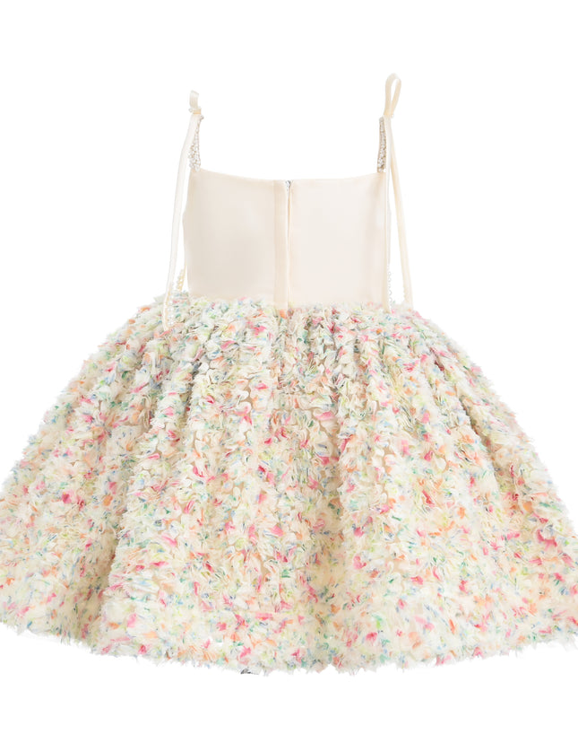 kids atelier tulleen Cream Fiorabelle Floral Petal Occasion Dress