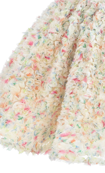 kids atelier tulleen Cream Fiorabelle Floral Petal Occasion Dress