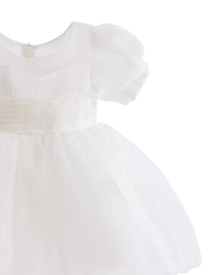 kids atelier tulleen Ivory Brixton Puff-Sleeve Party Dress